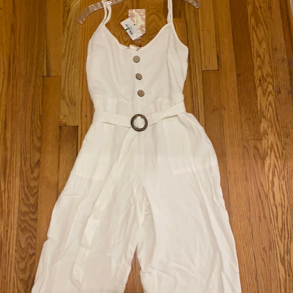 BOG White Gia Jumpsuit. NWT. White Jumper